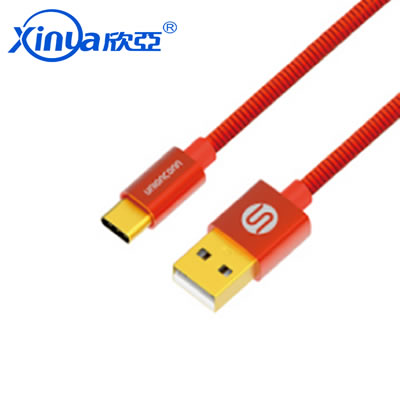 弹簧合金USB TYPE-C 数据充电线